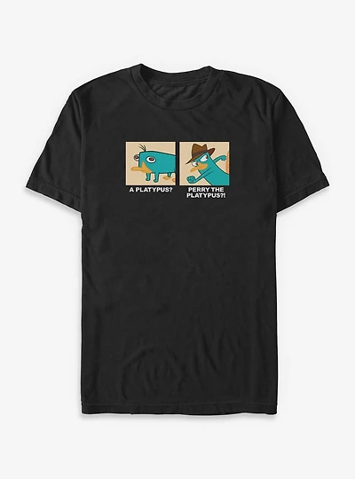 Disney Phineas and Ferb Who Is The Platypus Perry Big & Tall T-Shirt