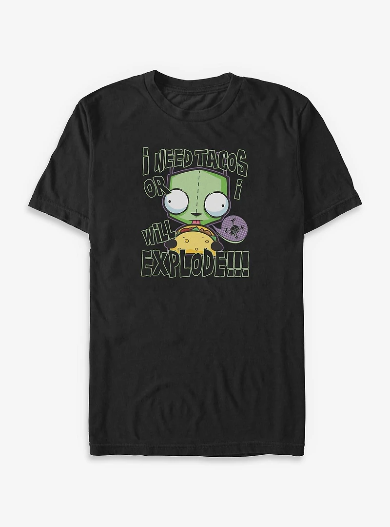 Invader Zim Taco Explosion Big & Tall T-Shirt