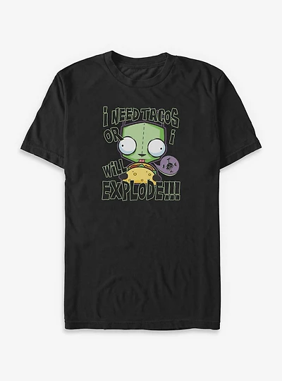 Invader Zim Taco Explosion Big & Tall T-Shirt