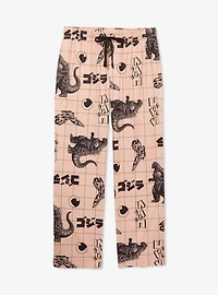 Godzilla Characters Grid Allover Print Sleep Pants - BoxLunch Exclusive