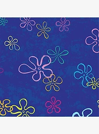 SpongeBob SquarePants Floral Blue Wallpaper