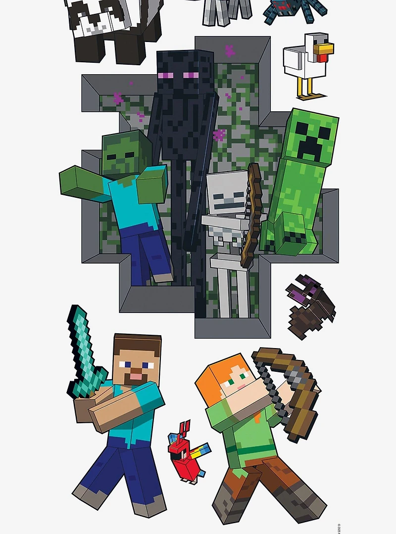Minecraft Hostile Mobs Wall Decals