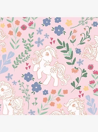 My Little Pony Retro Floral Pink Wallpaper
