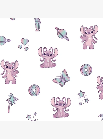 Disney Lilo & Stitch Angel Pink Wallpaper