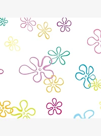 SpongeBob SquarePants Floral White Wallpaper