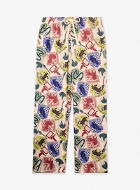 Harry Potter Hogwarts House Crests Allover Print Sleep Pants - BoxLunch Exclusive
