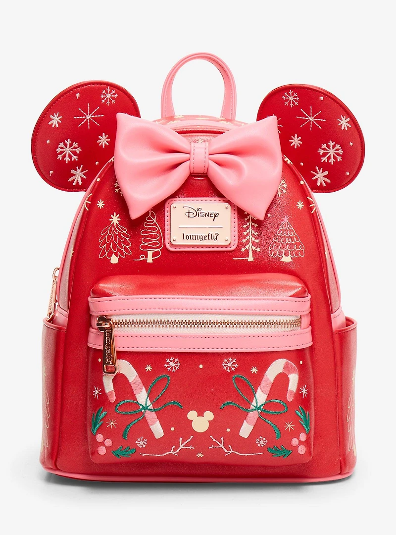 Loungefly Disney Minnie Mouse Candy Cane Mini Backpack