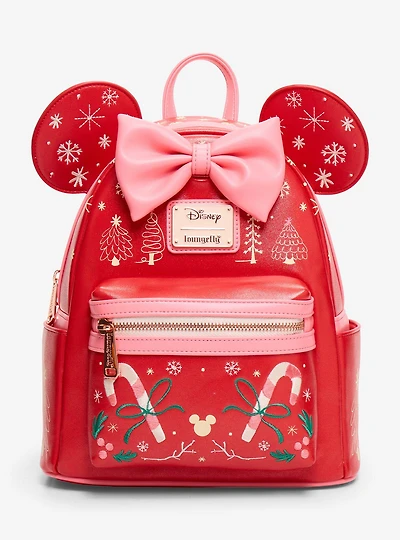 Loungefly Disney Minnie Mouse Candy Cane Mini Backpack