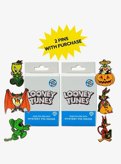 Looney Tunes Halloween Mystery Enamel Pin Blind Box Series 2 Pack