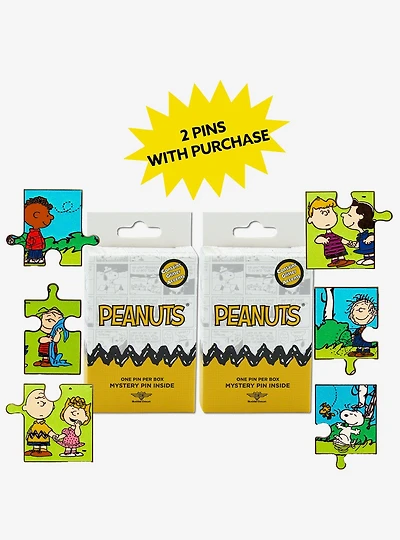 Peanuts Puzzle Mystery Enamel Pin Bling Box Series 2 Pack