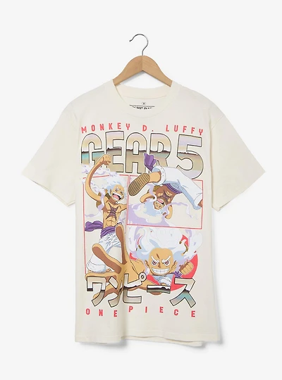 One Piece Monkey D. Luffy Gear 5 Multi-Portrait T-Shirt - BoxLunch Exclusive