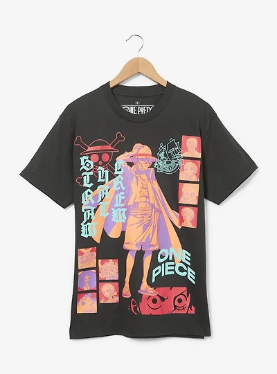 One Piece Monkey D. Luffy Tonal Multi-Portrait T-Shirt - BoxLunch Exclusive