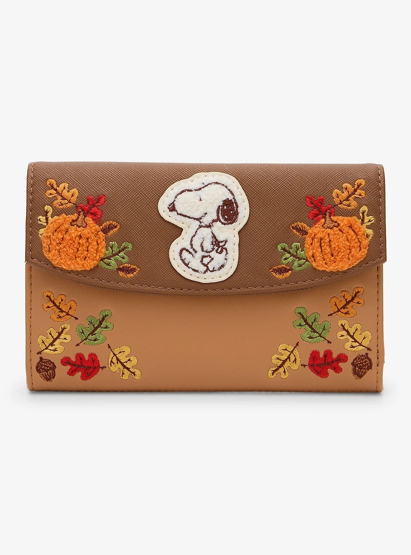 Loungefly Peanuts Snoopy Fall Foliage Chenille Wallet- BoxLunch Exclusive
