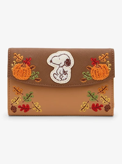 Loungefly Peanuts Snoopy Fall Foliage Chenille Wallet- BoxLunch Exclusive