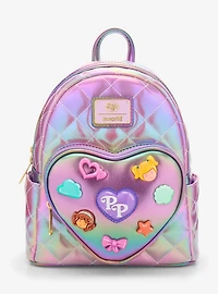 Loungefly Polly Pocket Iridescent Quilted Heart Mini Backpack - BoxLunch Exclusive