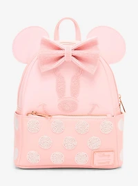 Loungefly Disney Minnie Mouse 3D Ears Beaded Mini Backpack