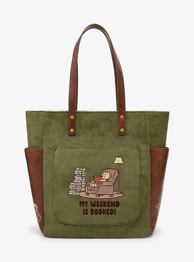 Loungefly Disney Winnie the Pooh My Weekend Is Booked Corduroy Tote Bag - BoxLunch Exclusive
