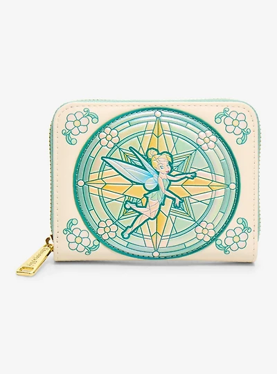 Loungefly Disney Peter Pan Tinker Bell Iridescent Stained Glass Wallet