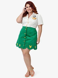 Disney Food Collection by Smak Parlour Plus Green Mickey Citrus Corduroy Mini Skirt