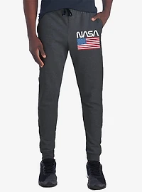 NASA American Flag Worm Logo Jogger Sweatpants