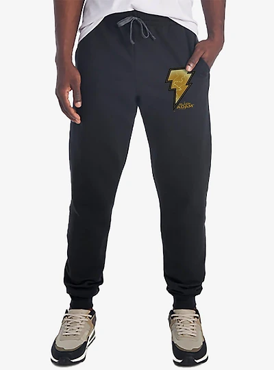 Black Adam Lightning Logo Jogger Sweatpants