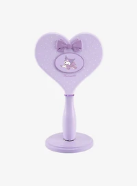 Kuromi Lovely Ribbon Heart Handheld Makeup Mirror with Standing Base