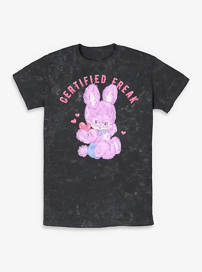 Certified Freak Hearts Bunny Mineral Wash T-Shirt Box Lunch Exclusive