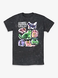 Know Your Scene Cute Punk Animal Chart Mineral Wash T-Shirt Box Lunch Exclusive