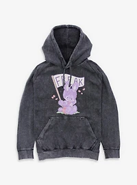 Wave That Freak Flag Floral Bunny Mineral Wash Hoodie Box Lunch Exclusive
