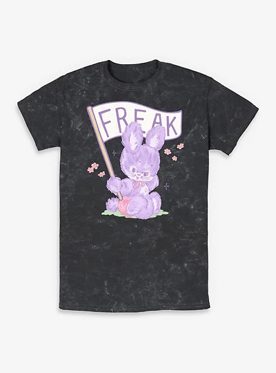 Wave That Freak Flag Floral Bunny Mineral Wash T-Shirt Box Lunch Exclusive