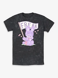 Wave That Freak Flag Floral Bunny Mineral Wash T-Shirt Box Lunch Exclusive