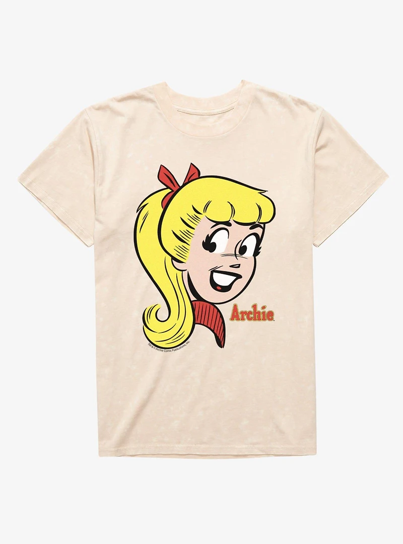Archie Comics Big Face Betty Cooper Mineral Wash T-Shirt