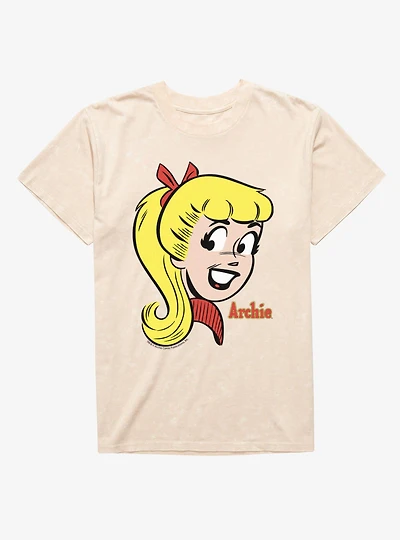Archie Comics Big Face Betty Cooper Mineral Wash T-Shirt