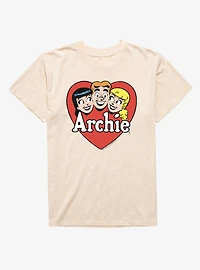Archie Comics Heart Love Trio Mineral Wash T-Shirt