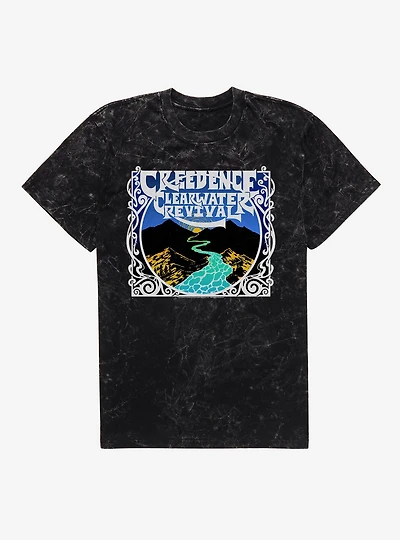 Creedence Clearwater Revival River Mountain Mineral Wash T-Shirt