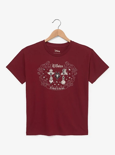 Disney Villains Embroidered Women's T-Shirt - BoxLunch Exclusive