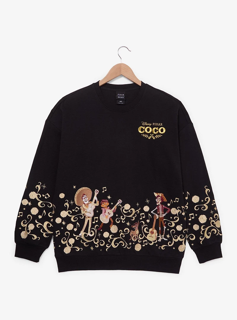 Disney Pixar Coco Embroidered Characters Crewneck - BoxLunch Exclusive