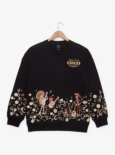 Disney Pixar Coco Embroidered Characters Crewneck - BoxLunch Exclusive