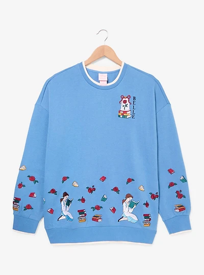 Disney Beauty and the Beast 35th Anniversary Bookworm Belle Crewneck - BoxLunch Exclusive