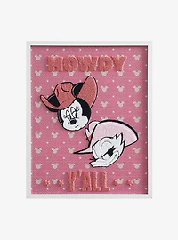 Disney Minnie Mouse & Daisy Duck Western Tufted Wall Art Framed