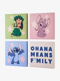 Disney Lilo & Stitch and Angel 4-Piece Canvas Wall Art