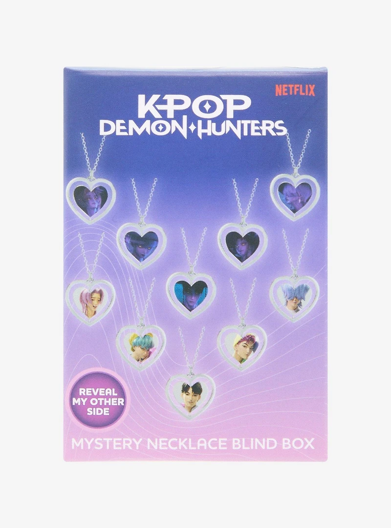 KPop Demon Hunters Saja Boys Heart Double Sided Blind Box Necklace - BoxLunch Exclusive