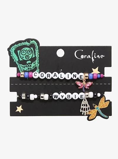 Coraline Wybie & Coraline Beaded Friendship Bracelet Set - BoxLunch Exclusive