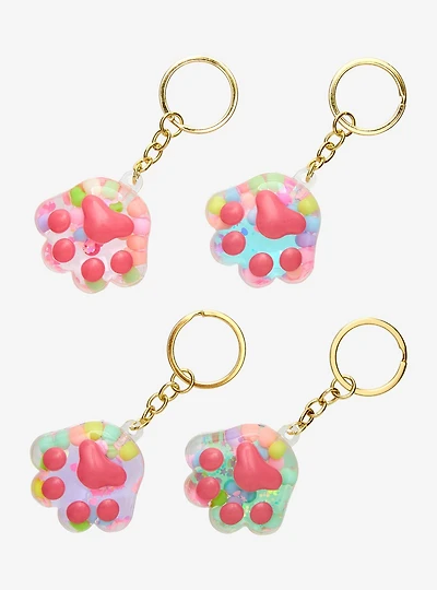 Paw Print Blind Box Liquid Filled Keychain