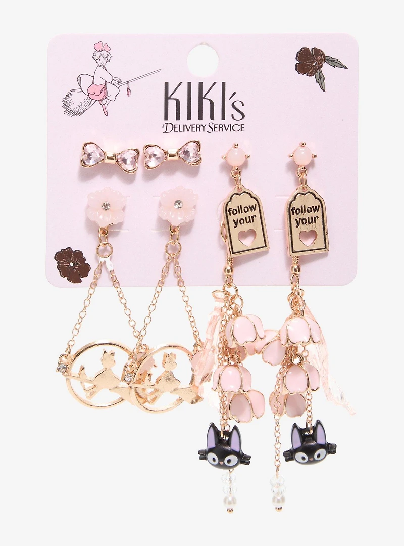 Studio Ghibli® Kiki's Delivery Service Floral Icons Earring Set - BoxLunch Exclusive