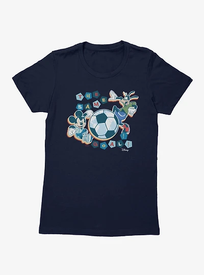 Disney Mickey And Friends Same Goal Soccer Womens T-Shirt