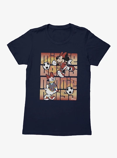 Disney Mickey And Friends Minnie Daisy Soccer Team Womens T-Shirt