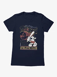 Disney Mickey Mouse Baseball Athletic Club Womens T-Shirt