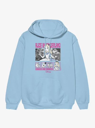 Disney Alice Wonderland Tea Time Curiouser Squares Hoodie