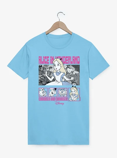 Disney Alice Wonderland Tea Time Curiouser Squares T-Shirt